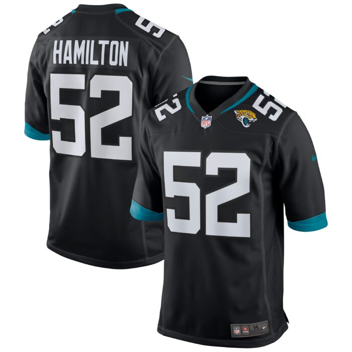 Men’s Jacksonville Jaguars DaVon Hamilton Nike Black Game Jersey