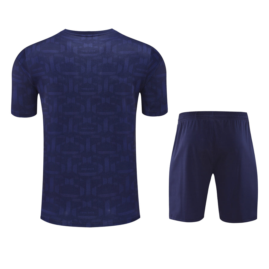 Kit Shirt + Shorts Barcelona Dark Blue/Gold Training 25/26