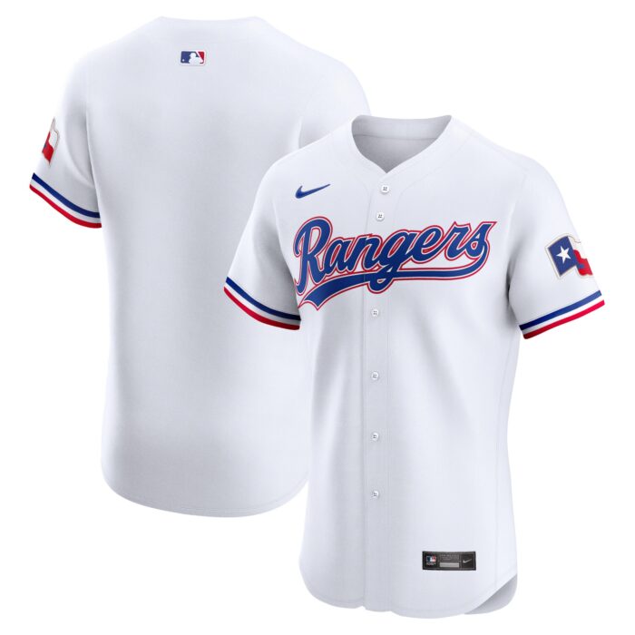 Men’s Texas Rangers Nike White Home Elite Jersey