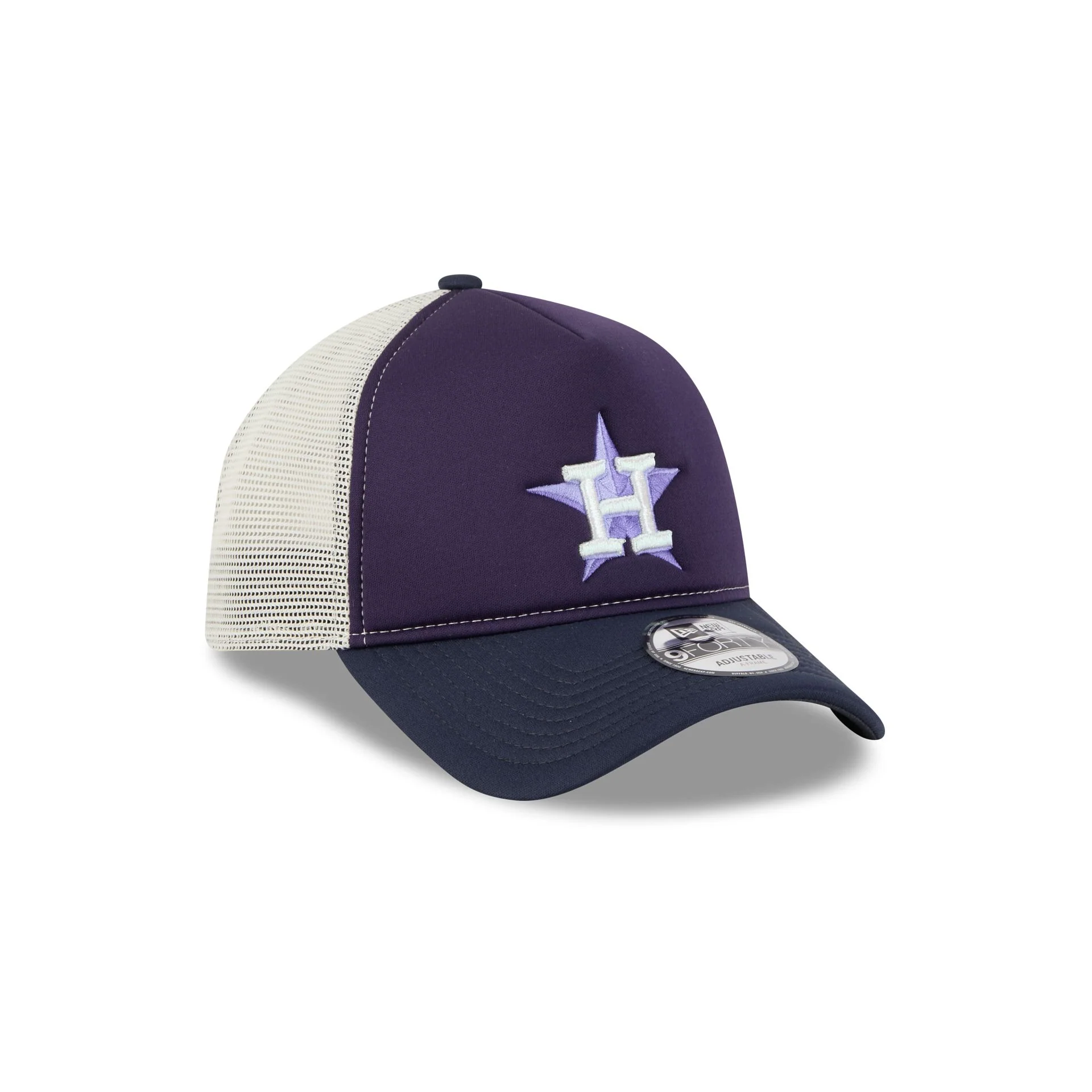 Houston Astros Navy Purple 9FORTY A-Frame Trucker Hat