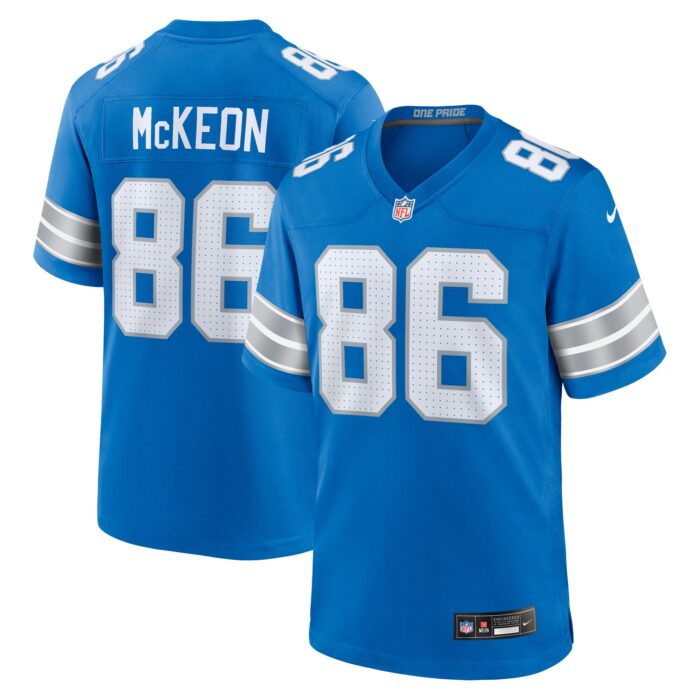 Men’s Detroit Lions Sean McKeon Nike Blue Game Jersey