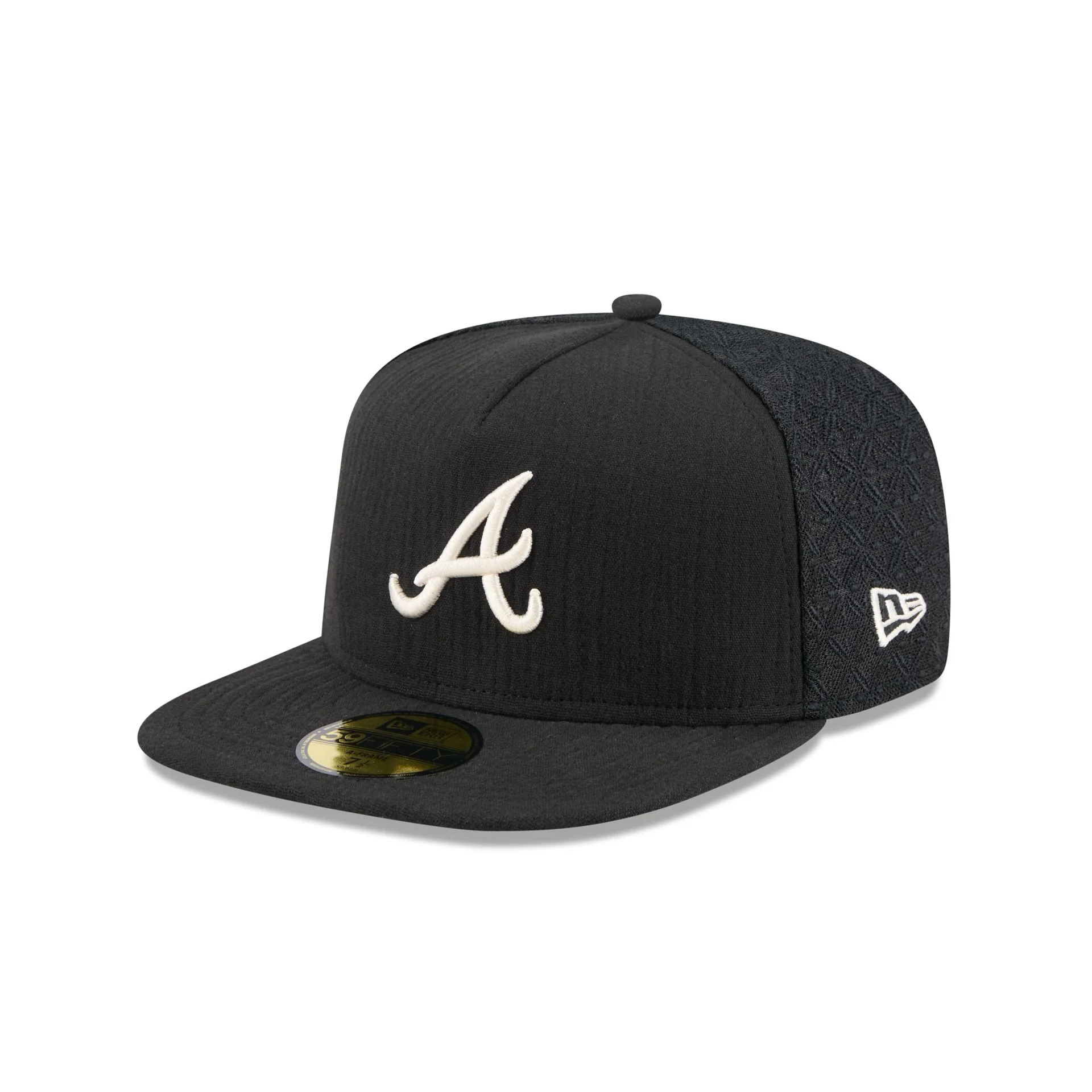Atlanta Braves Black Mesh 59FIFTY A-Frame Fitted Hat