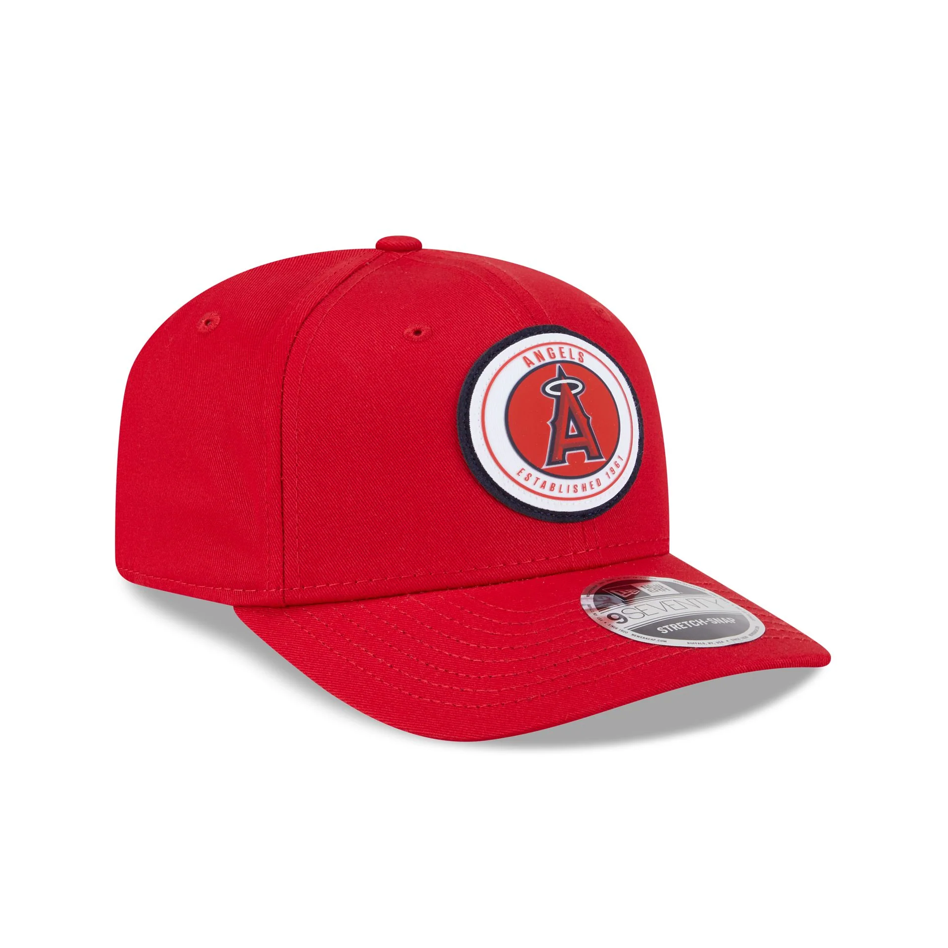 Los Angeles Angels Circle Patch 9SEVENTY Stretch-Snap Hat