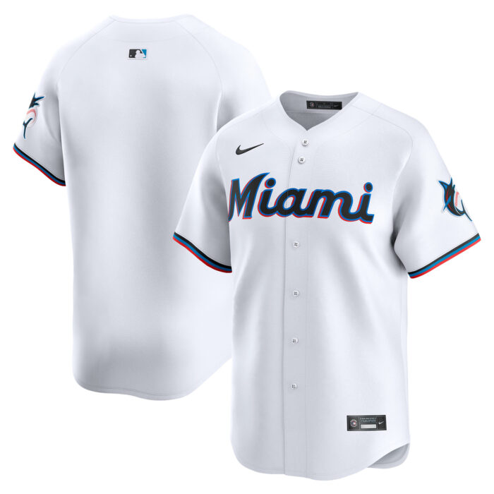 Men’s Miami Marlins Nike White Home Limited Jersey