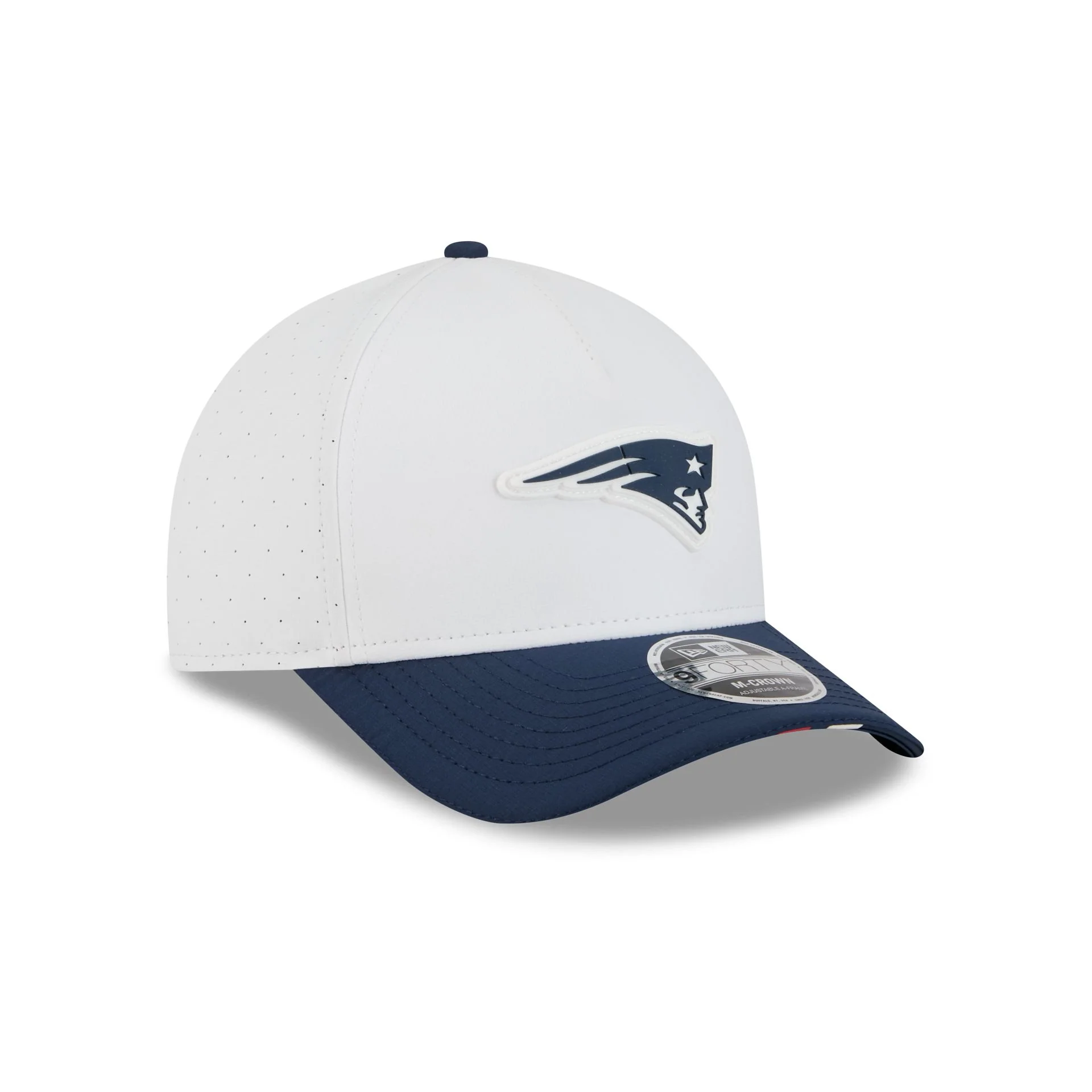 New England Patriots 2025 Training 9FORTY M-Crown A-Frame Snapback Hat