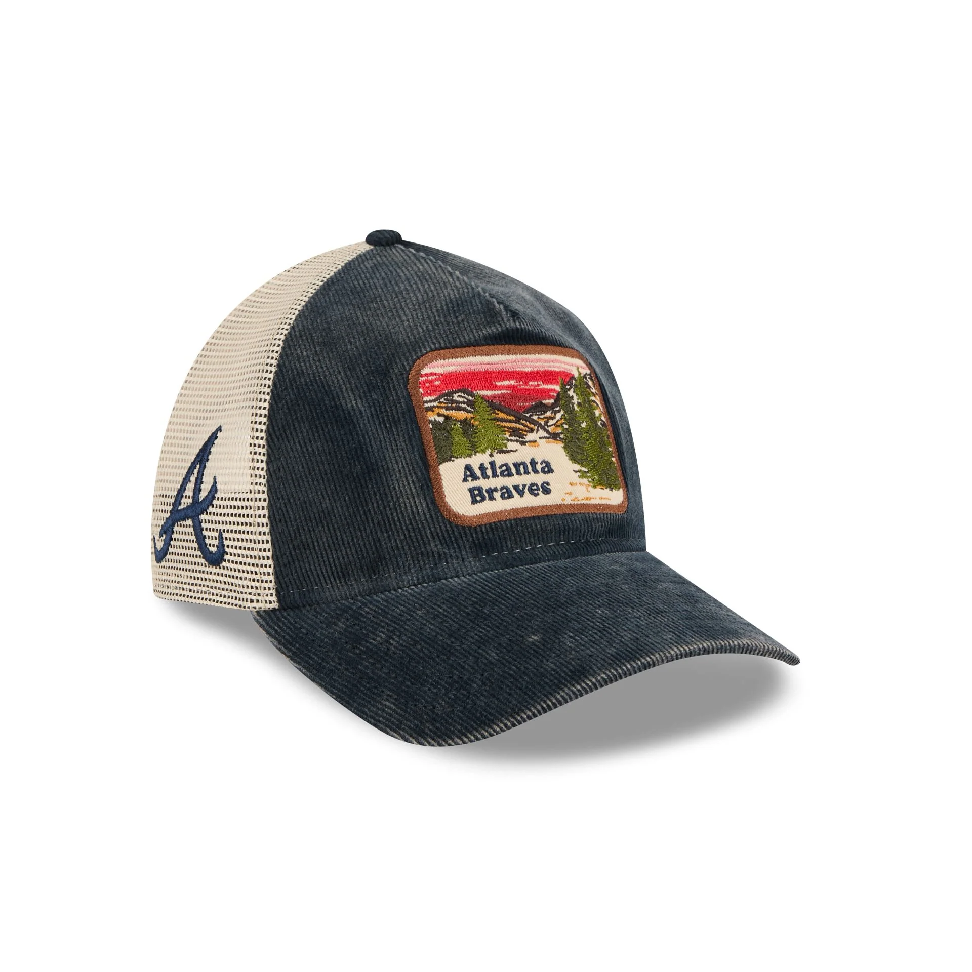 Atlanta Braves Vintage Landscape 9TWENTY A-Frame Trucker Hat