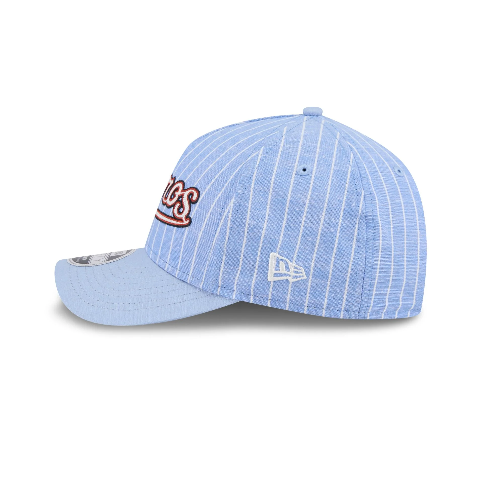 Houston Astros Pinstripe Linen 9FORTY M-Crown A-Frame Snapback Hat