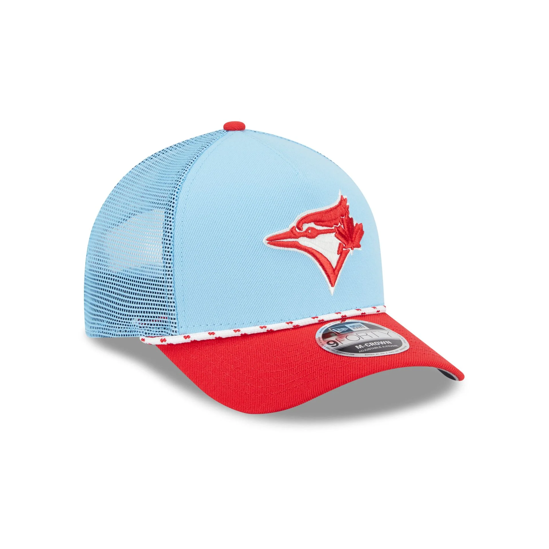Toronto Blue Jays Independence Day 2025 9FORTY M-Crown A-Frame Trucker Hat