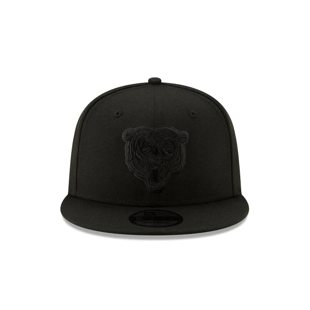 Chicago Bears Basic Black On Black 9FIFTY Snapback Hat