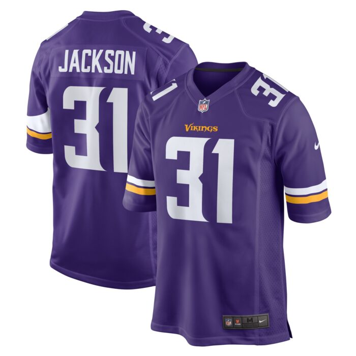 Men’s Minnesota Vikings Khyree Jackson Nike Purple Game Jersey