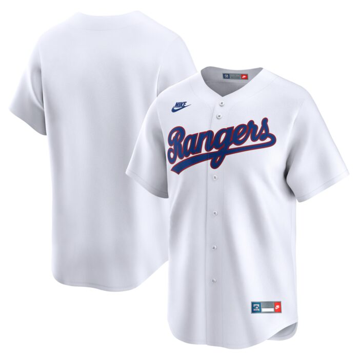 Men’s Texas Rangers Nike White Cooperstown Collection Limited Jersey