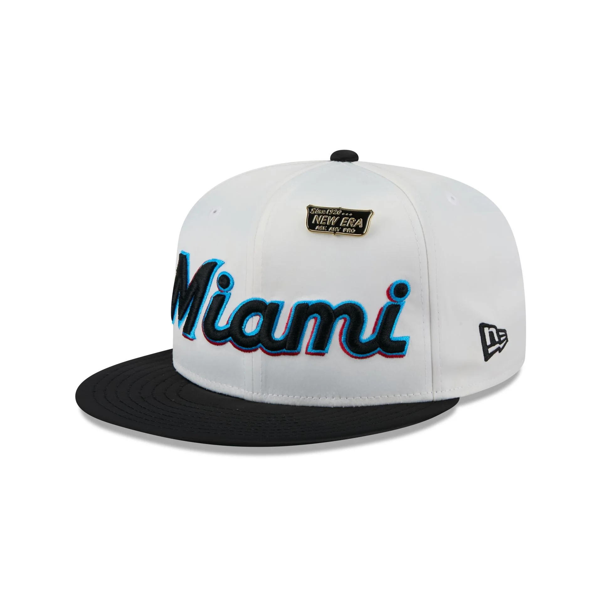 Miami Marlins Satin Pin 9FIFTY Snapback Hat