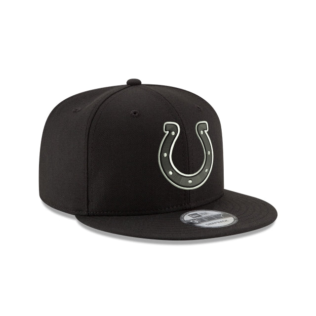 Indianapolis Colts Black and White 9FIFTY Snapback Hat