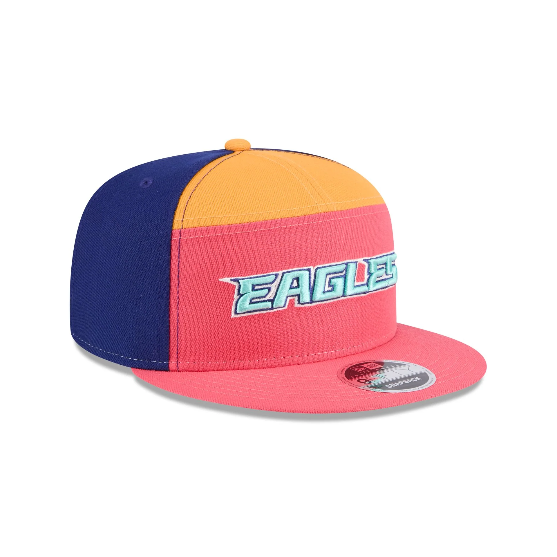 Philadelphia Eagles Coral Split Panel 9FIFTY Snapback Hat