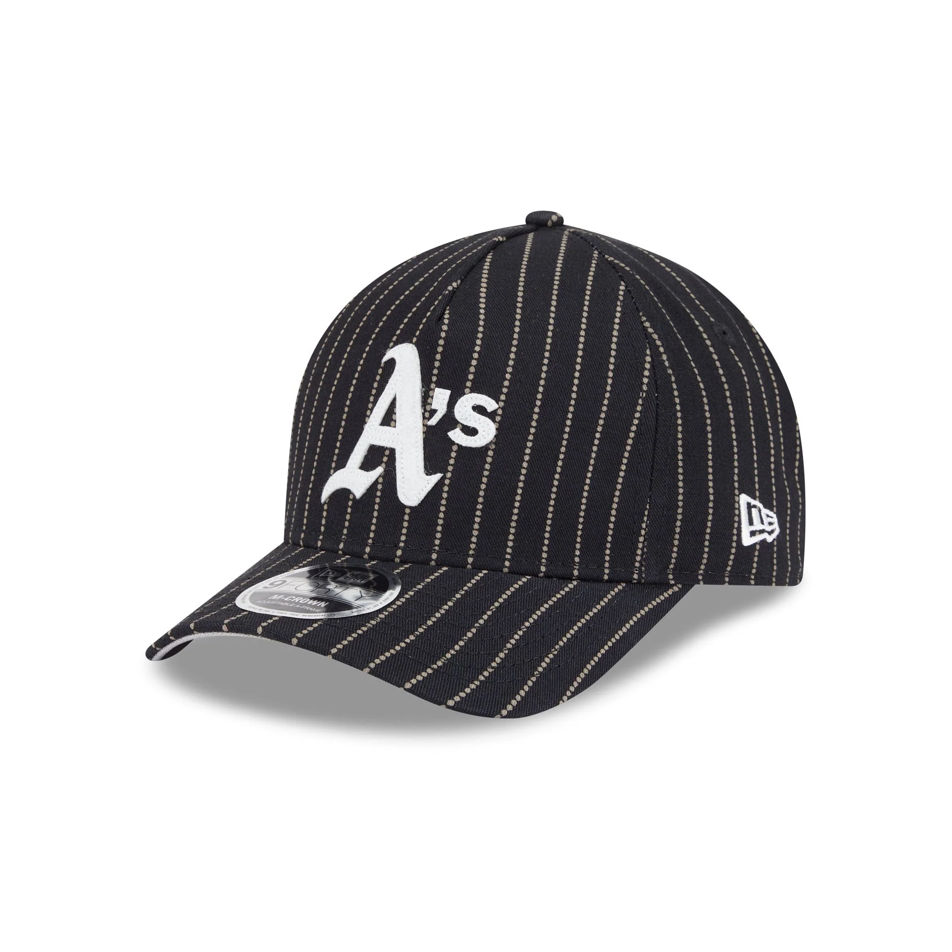 Athletics Dotted Pinstripe 9FORTY M-Crown A-Frame Adjustable Hat