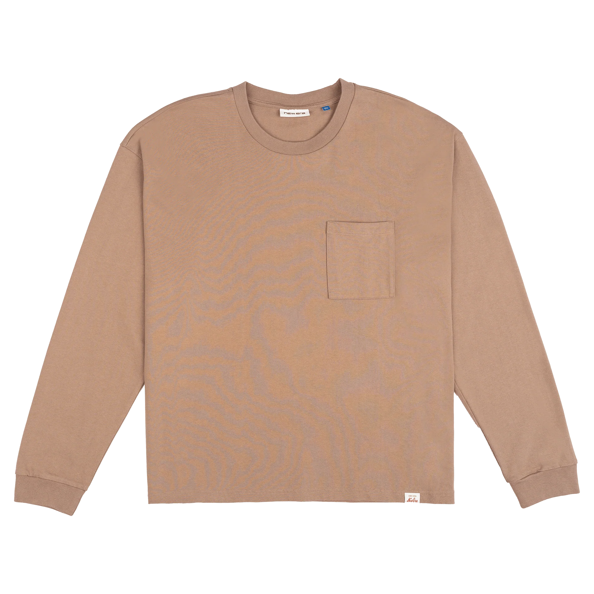 New Era Branded Alden Heavyweight Taupe Gray Long Sleeve Pocket T-Shirt