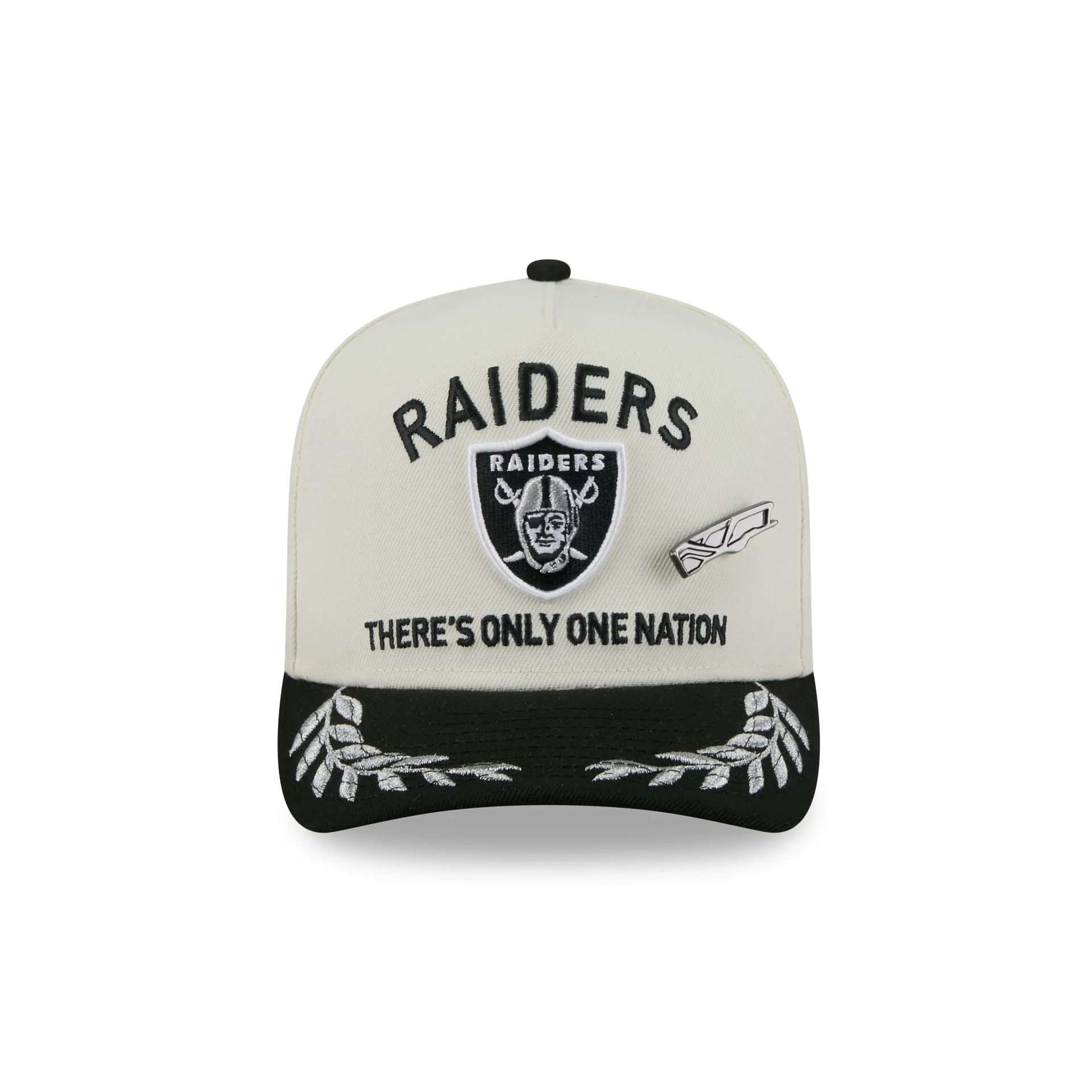 Las Vegas Raiders 2025 Draft Chrome White 59FIFTY A-Frame Fitted Hat