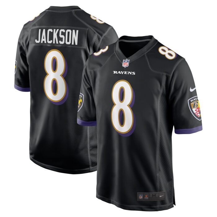 Men’s Baltimore Ravens Lamar Jackson Nike Black Alternate Game Jersey