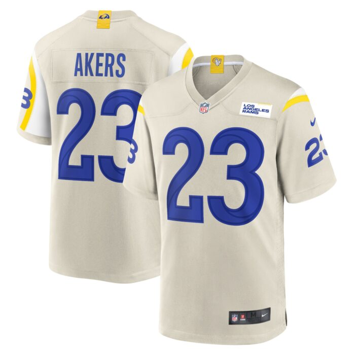 Men’s Los Angeles Rams Cam Akers Nike Bone Game Jersey