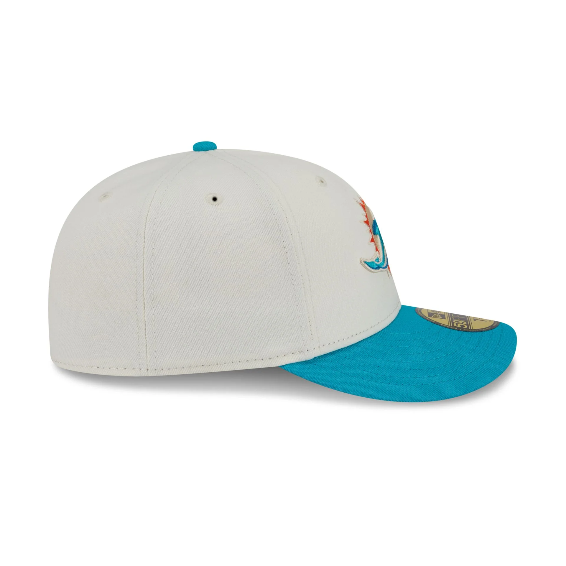 Miami Dolphins Tonal Florals White 59FIFTY Fitted Hat
