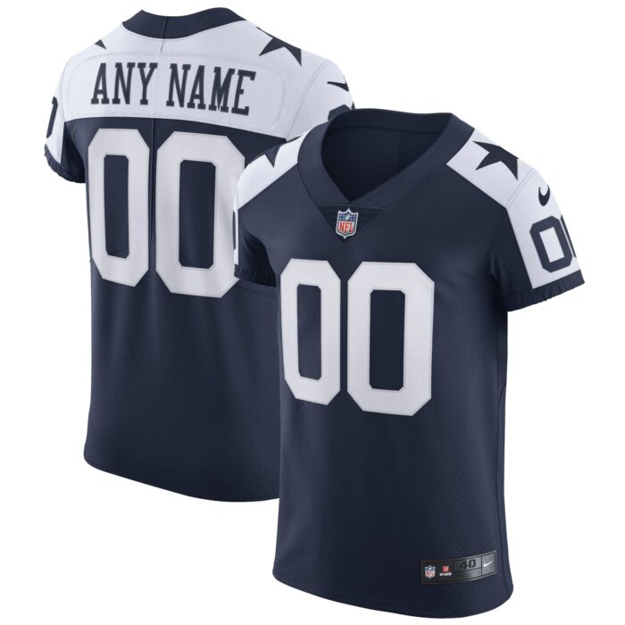 Men’s Dallas Cowboys Nike Navy Alternate Vapor Elite Custom Jersey