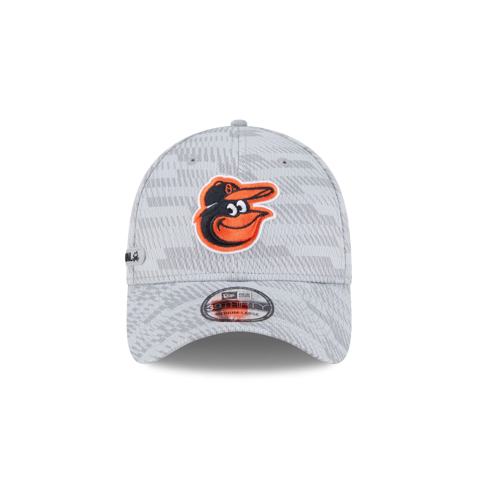 Baltimore Orioles 2025 Clubhouse Gray 39THIRTY Stretch Fit