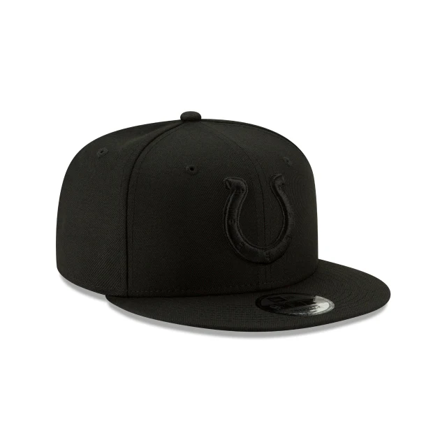 Indianapolis Colts Basic Black On Black 9FIFTY Snapback Hat
