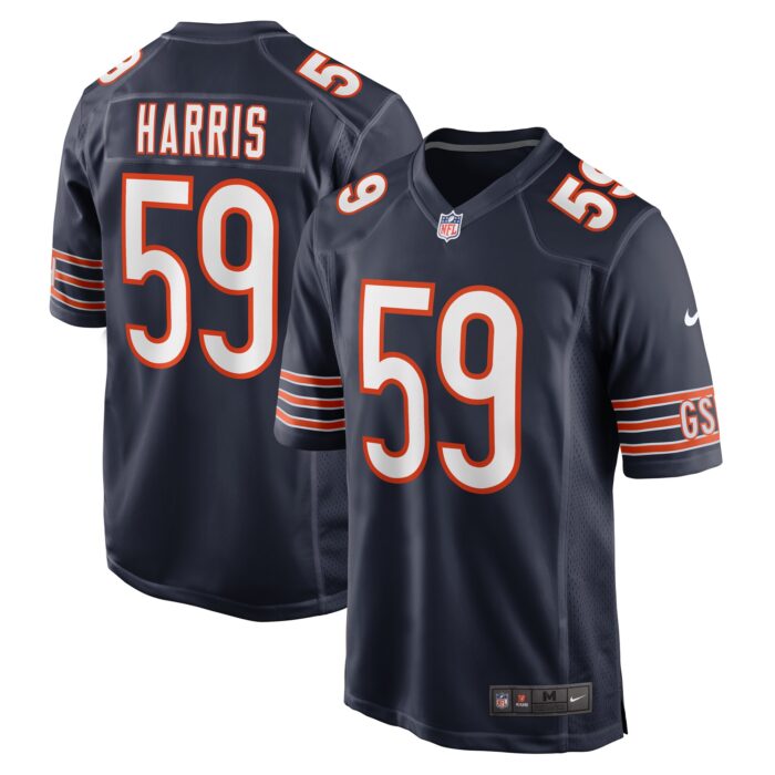 Men’s Chicago Bears Jalen Harris Nike Navy Team Game Jersey