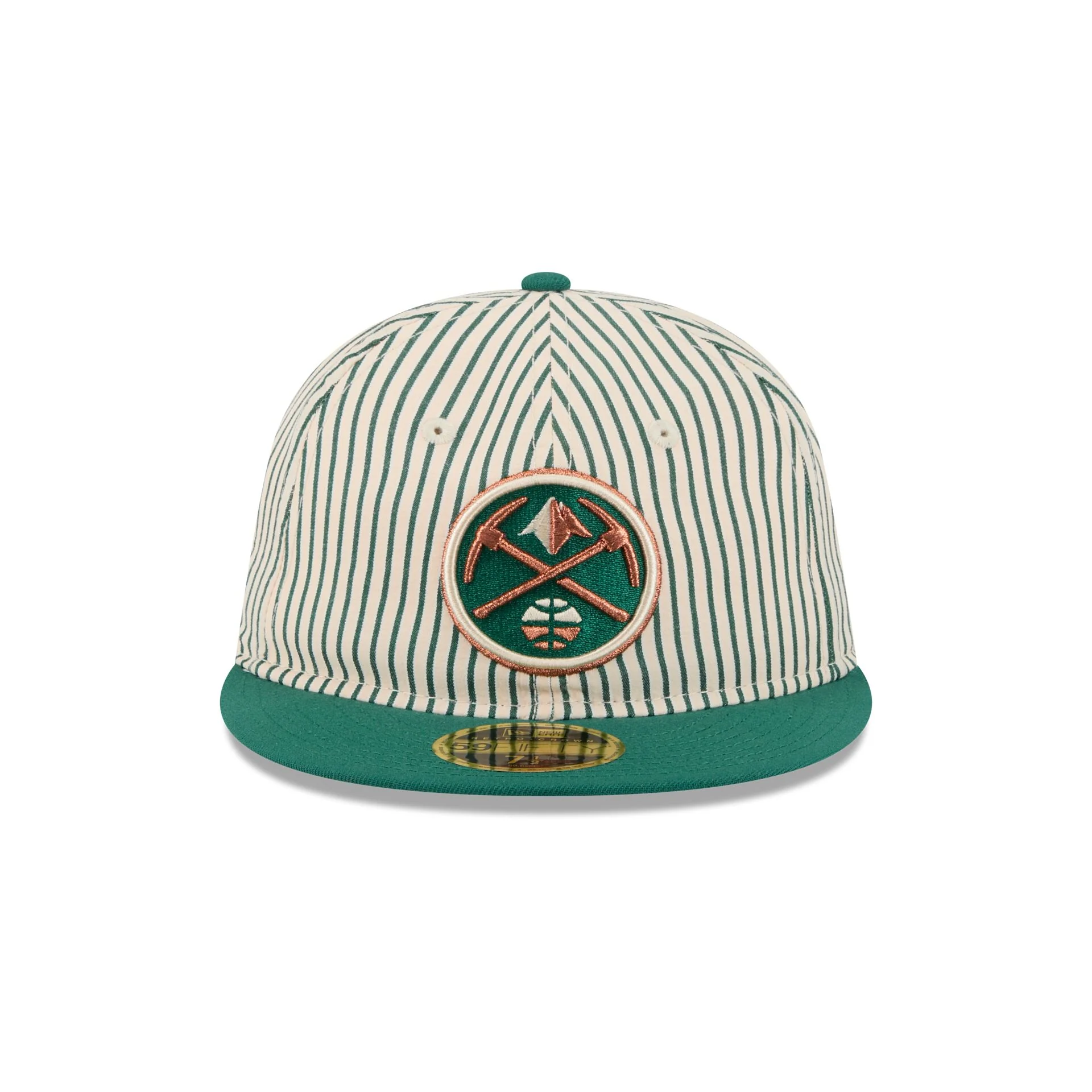 Just Caps Seersucker Denver Nuggets Retro Crown 59FIFTY Fitted Hat