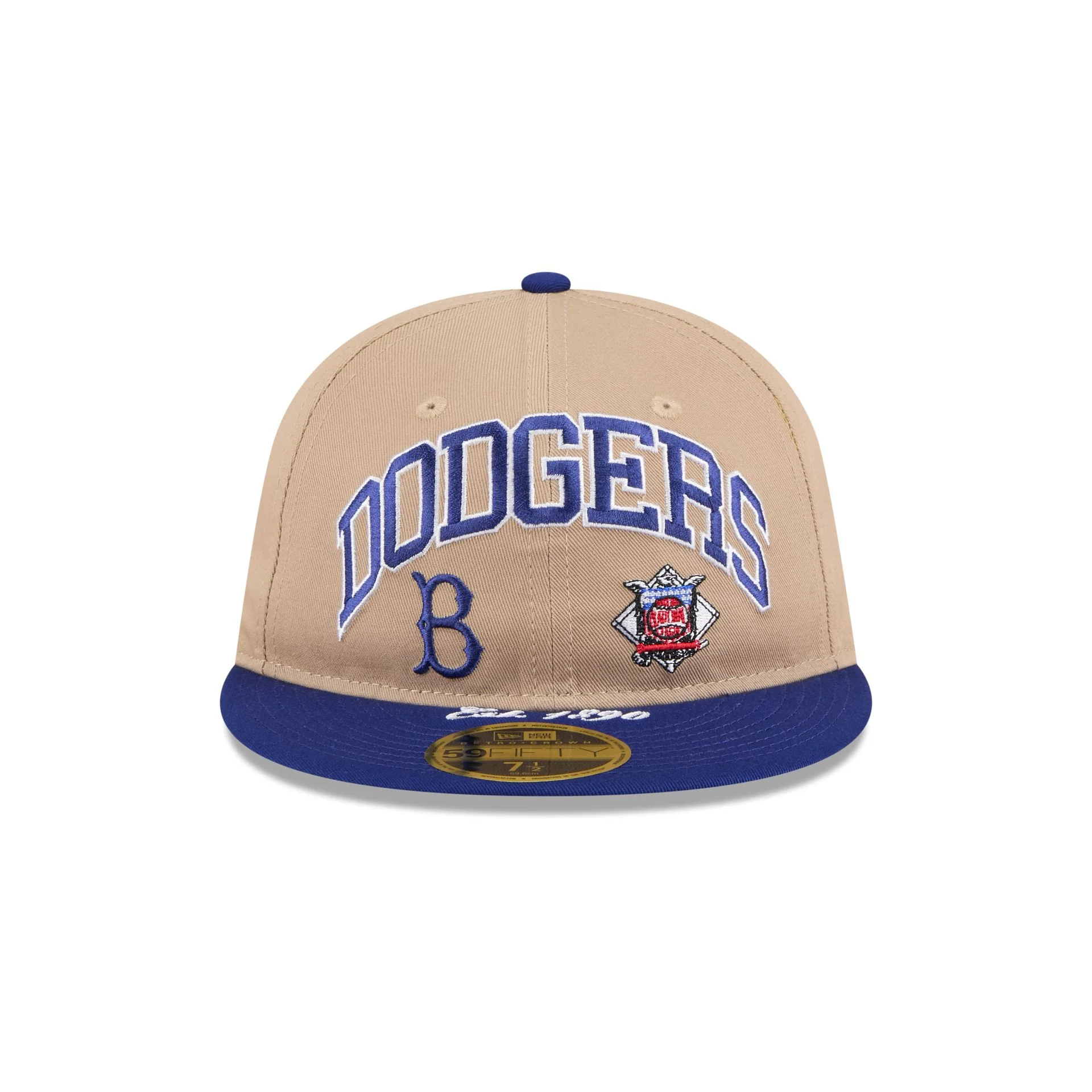 Brooklyn Dodgers Camel Retro Crown 59FIFTY Fitted Hat