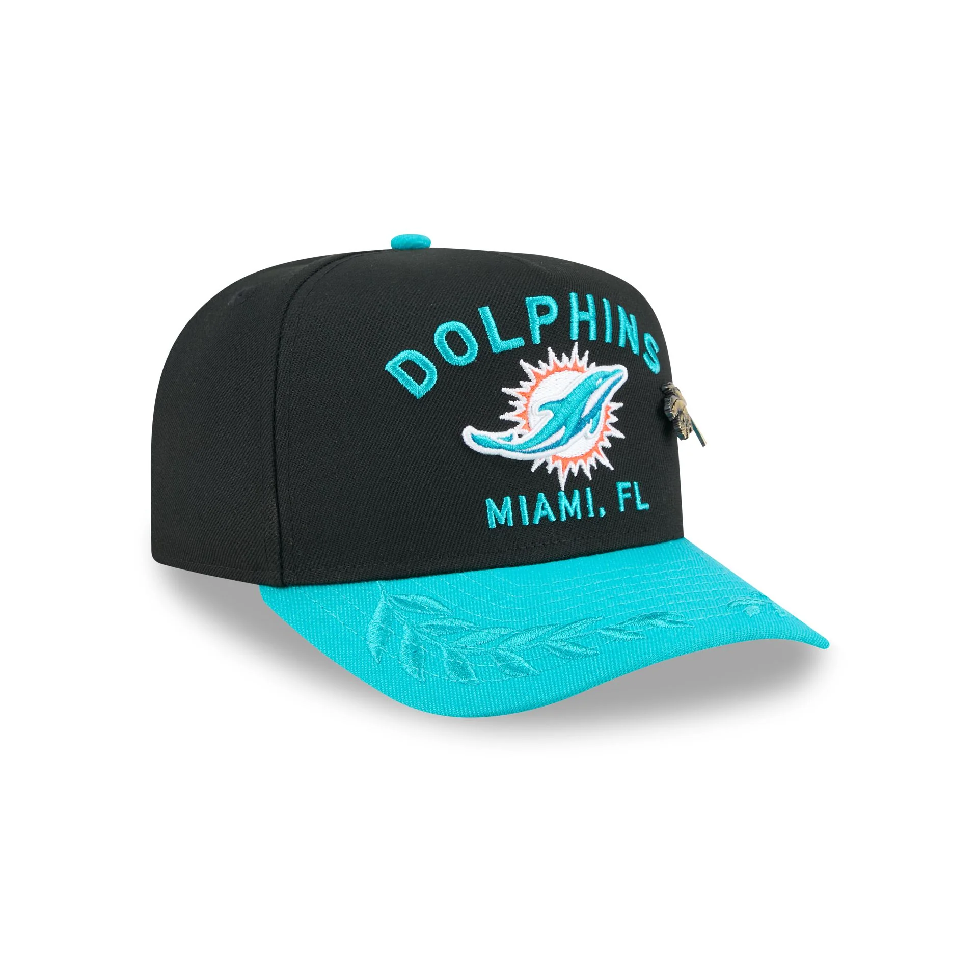 Miami Dolphins 2025 Draft Black 59FIFTY A-Frame Fitted Hat