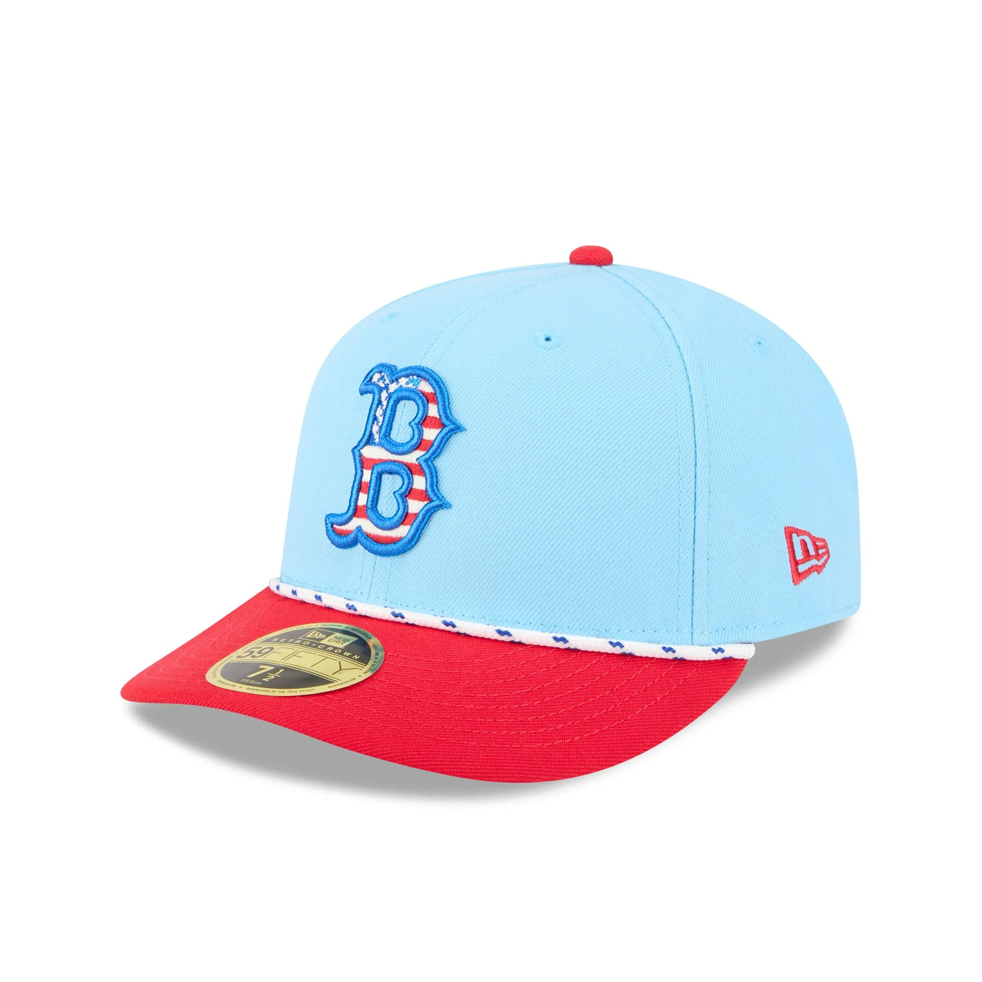 Boston Red Sox Independence Day 2025 Low Profile 59FIFTY Fitted Hat