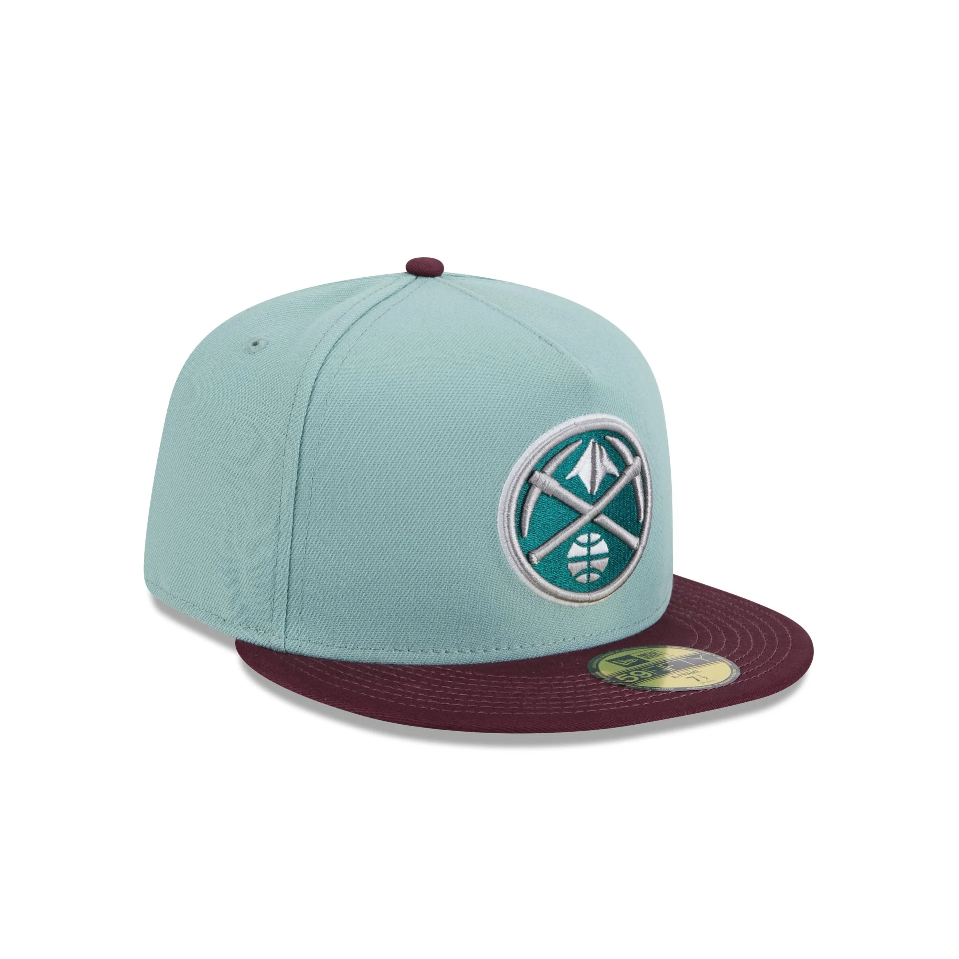 Denver Nuggets Beach Kiss Blue 59FIFTY A-Frame Fitted Hat