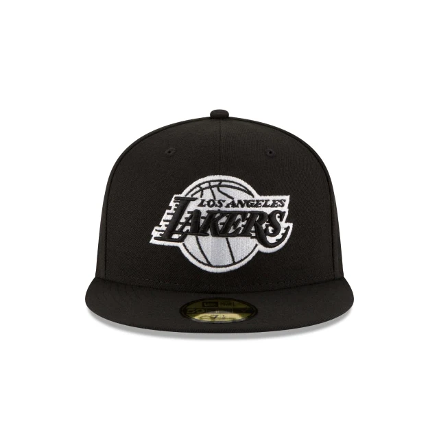 Los Angeles Lakers Black & White 59FIFTY Fitted Hat
