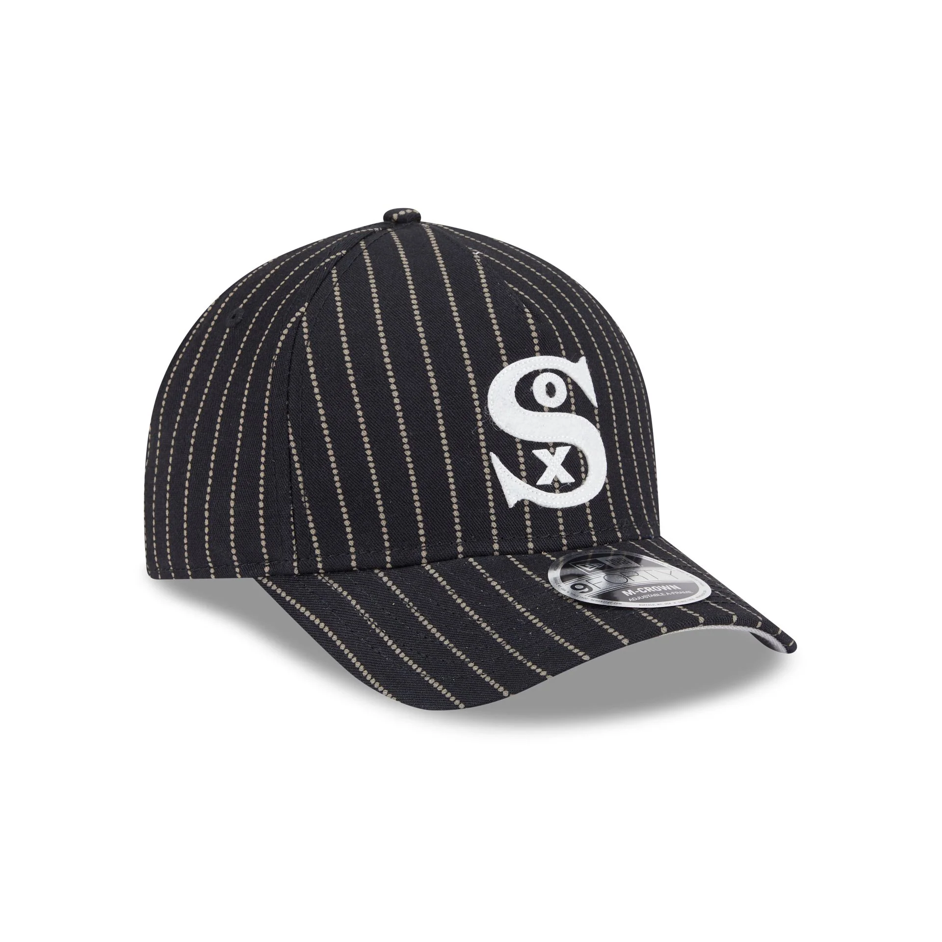 Chicago White Sox Dotted Pinstripe 9FORTY M-Crown A-Frame Adjustable Hat