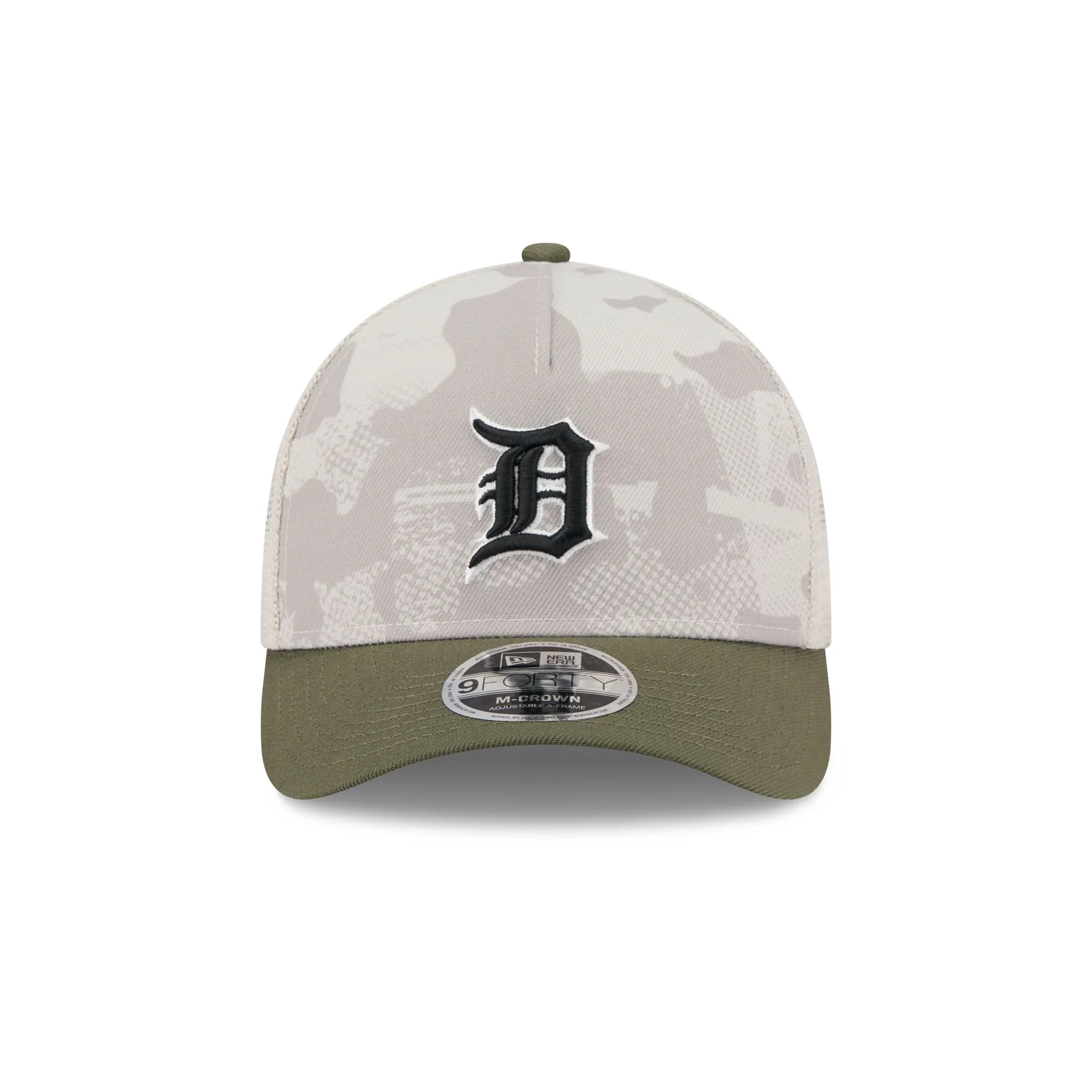 Detroit Tigers Armed Forces Day 2025 9FORTY M-Crown A-Frame Trucker Hat