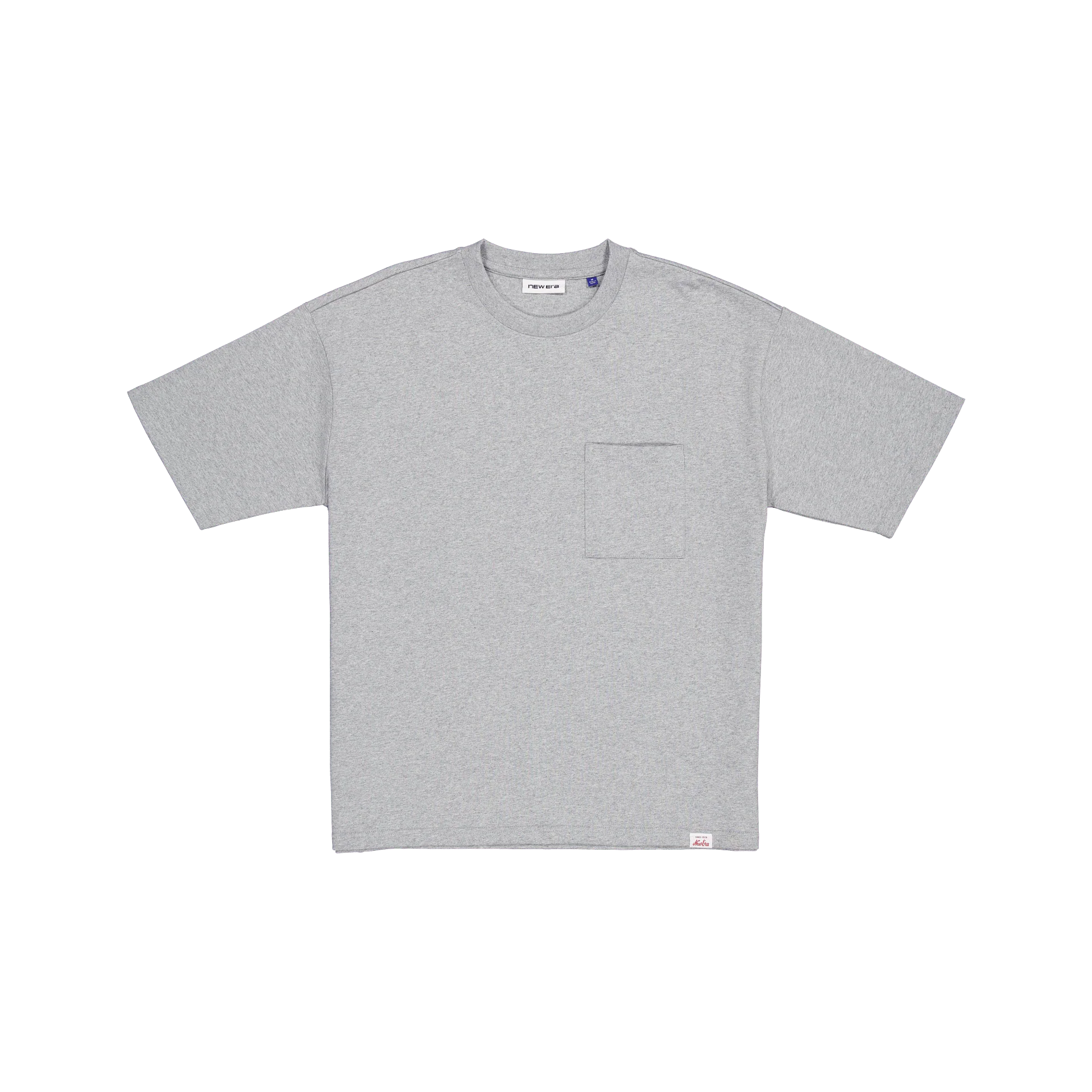 New Era Branded Alden Heavyweight Heather Gray Pocket T-Shirt