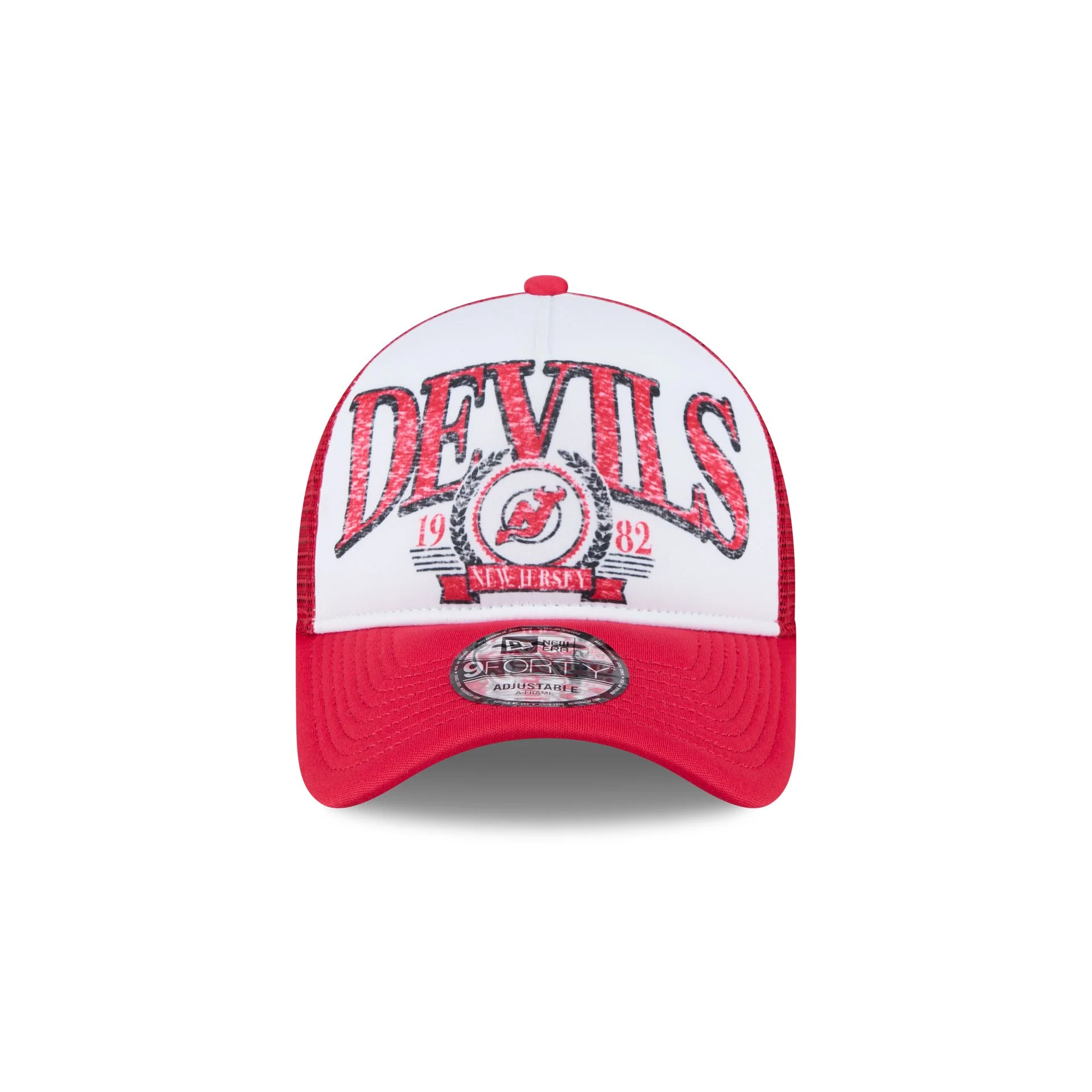 New Jersey Devils Distressed 9FORTY A-Frame Trucker Hat