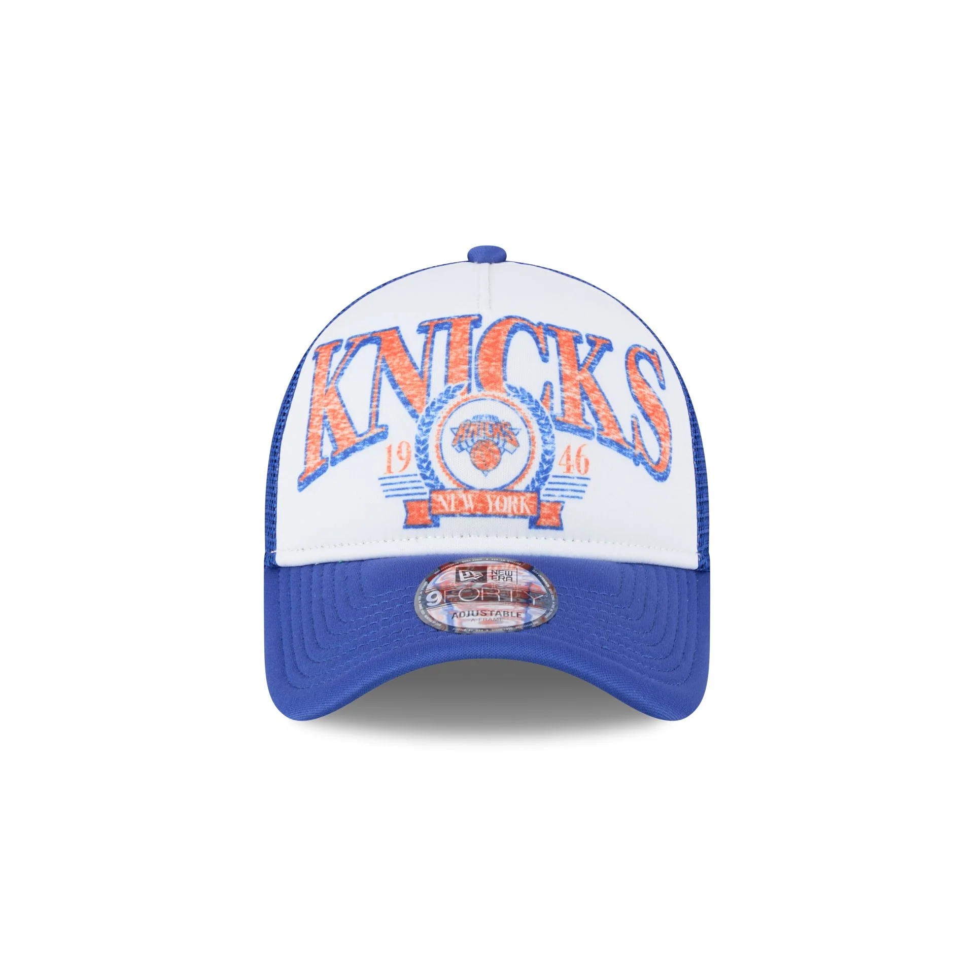 New York Knicks Distressed 9FORTY A-Frame Trucker Hat