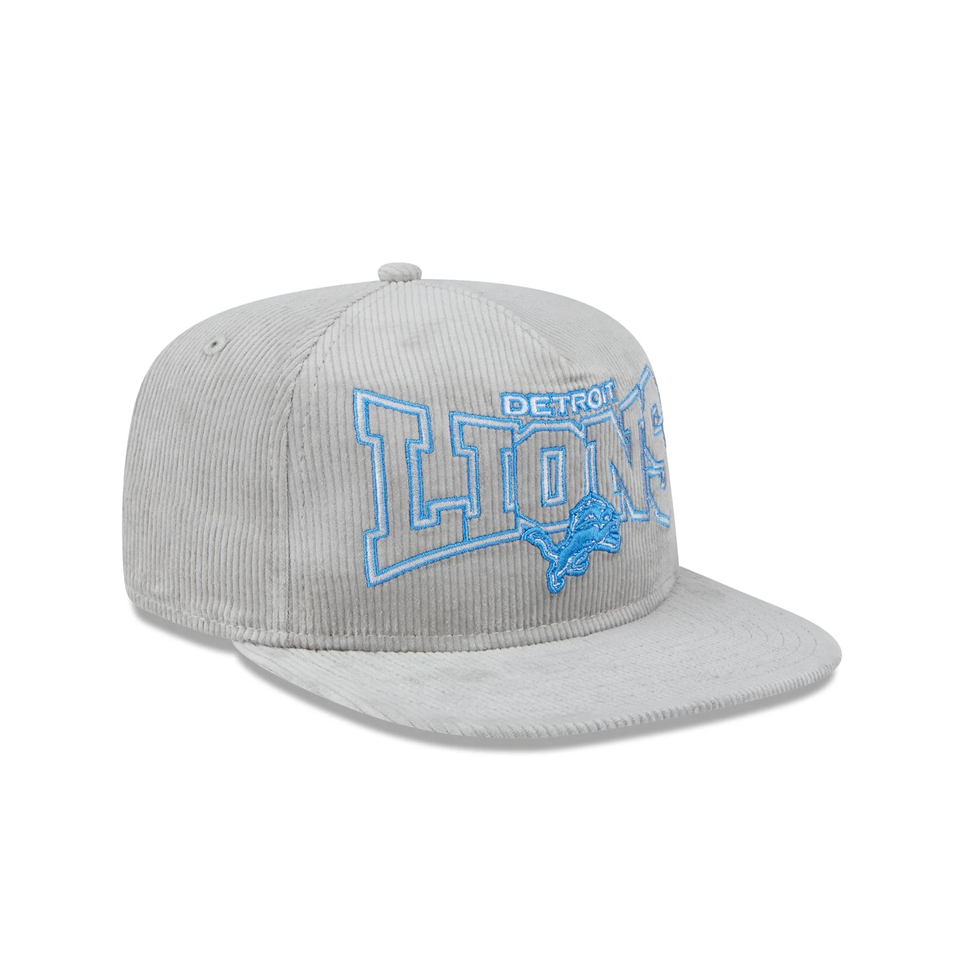 Detroit Lions Gray Cord Golfer Hat