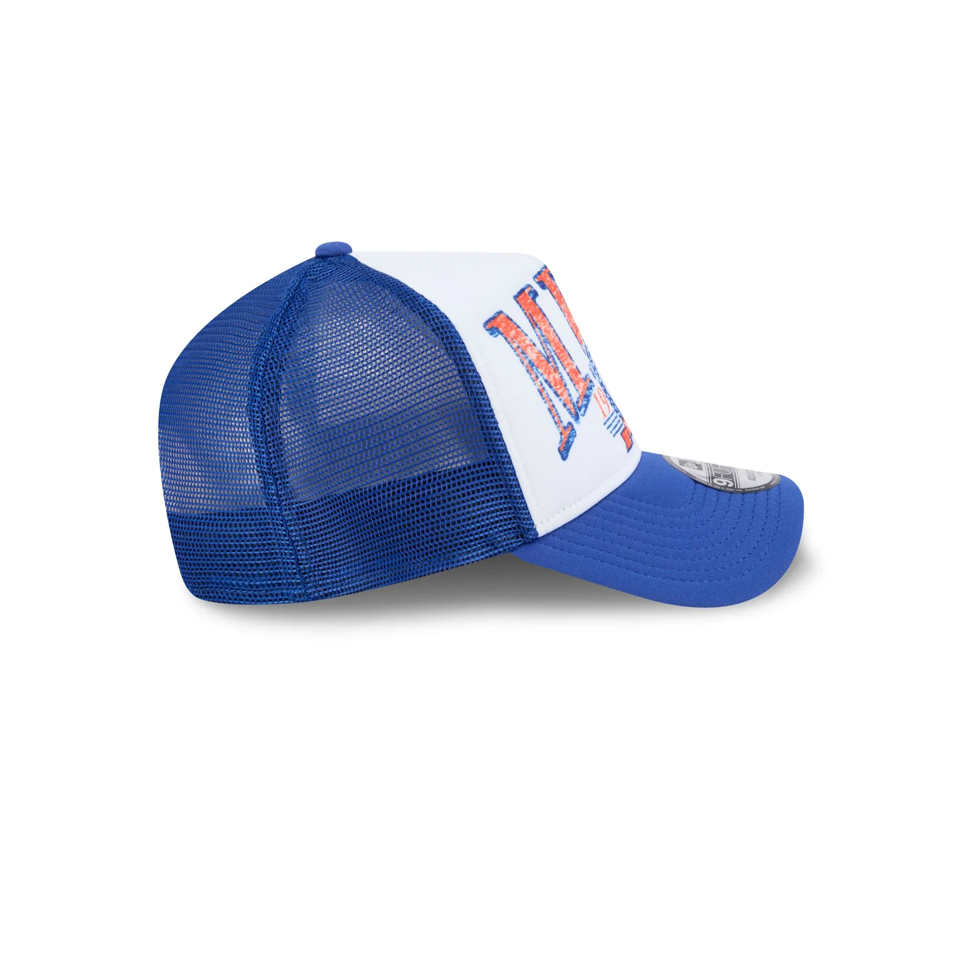 New York Mets Distressed 9FORTY A-Frame Trucker Hat