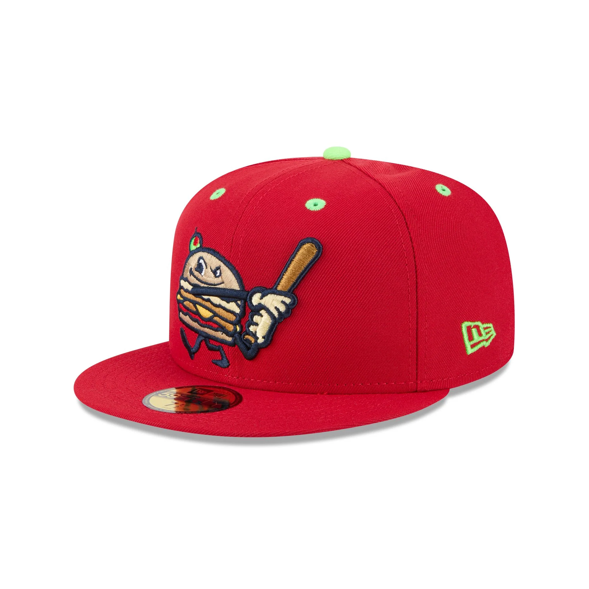 Akron RubberDucks Theme Night Red 59FIFTY Fitted Hat