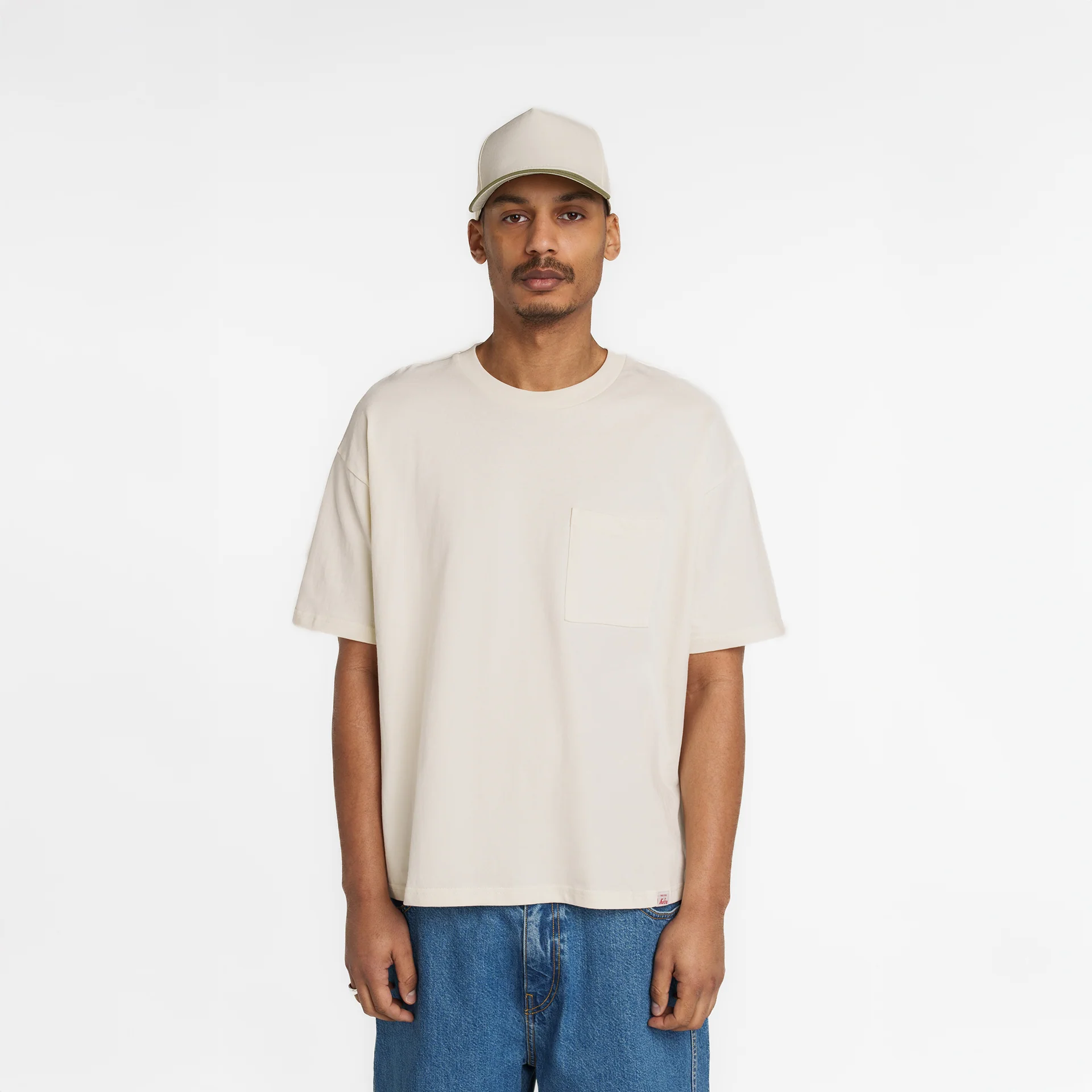 New Era Branded Alden Heavyweight Chrome White Pocket T-Shirt