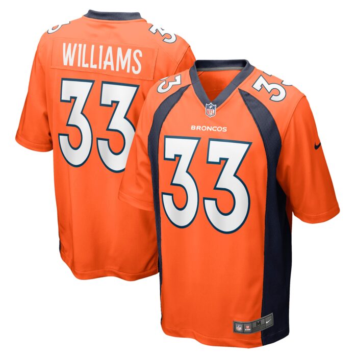 Men’s Denver Broncos Javonte Williams Nike Orange Player Game Jersey