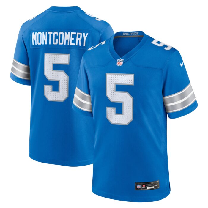 Men’s Detroit Lions David Montgomery Nike Blue Game Jersey