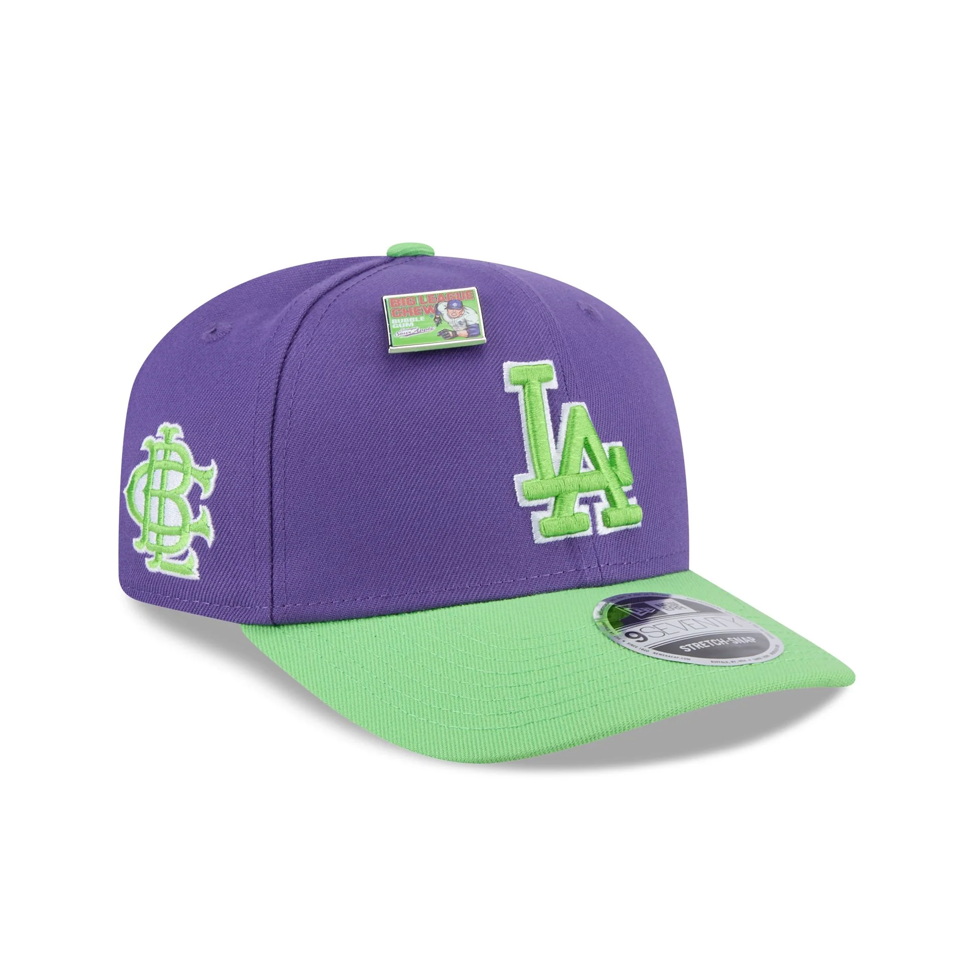 Big League Chew X Los Angeles Dodgers Swingin' Sour Apple 9SEVENTY Stretch-Snap Hat