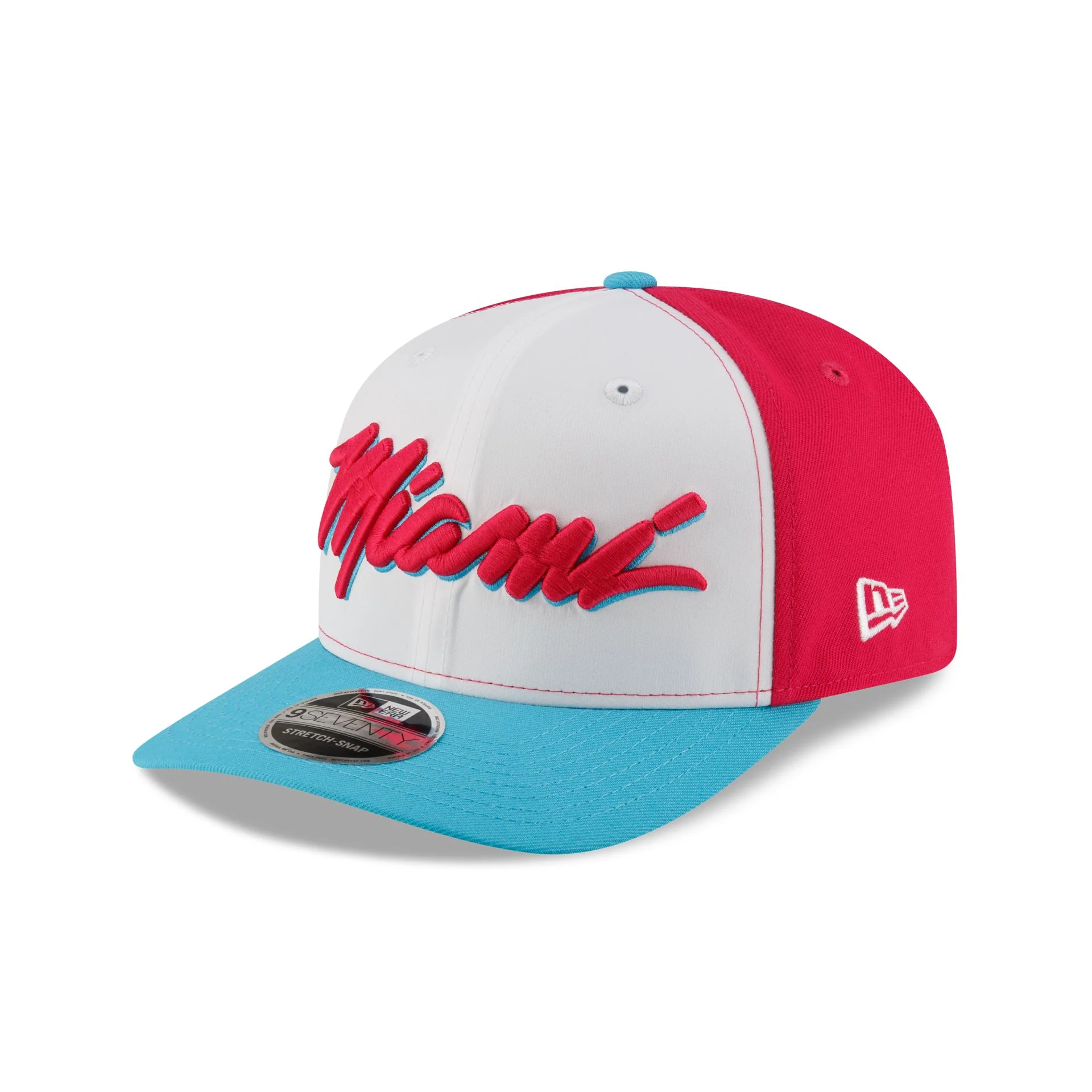 Tyler Herro x Miami Heat Vice Blue Brightrose 9SEVENTY Stretch-Snap Hat