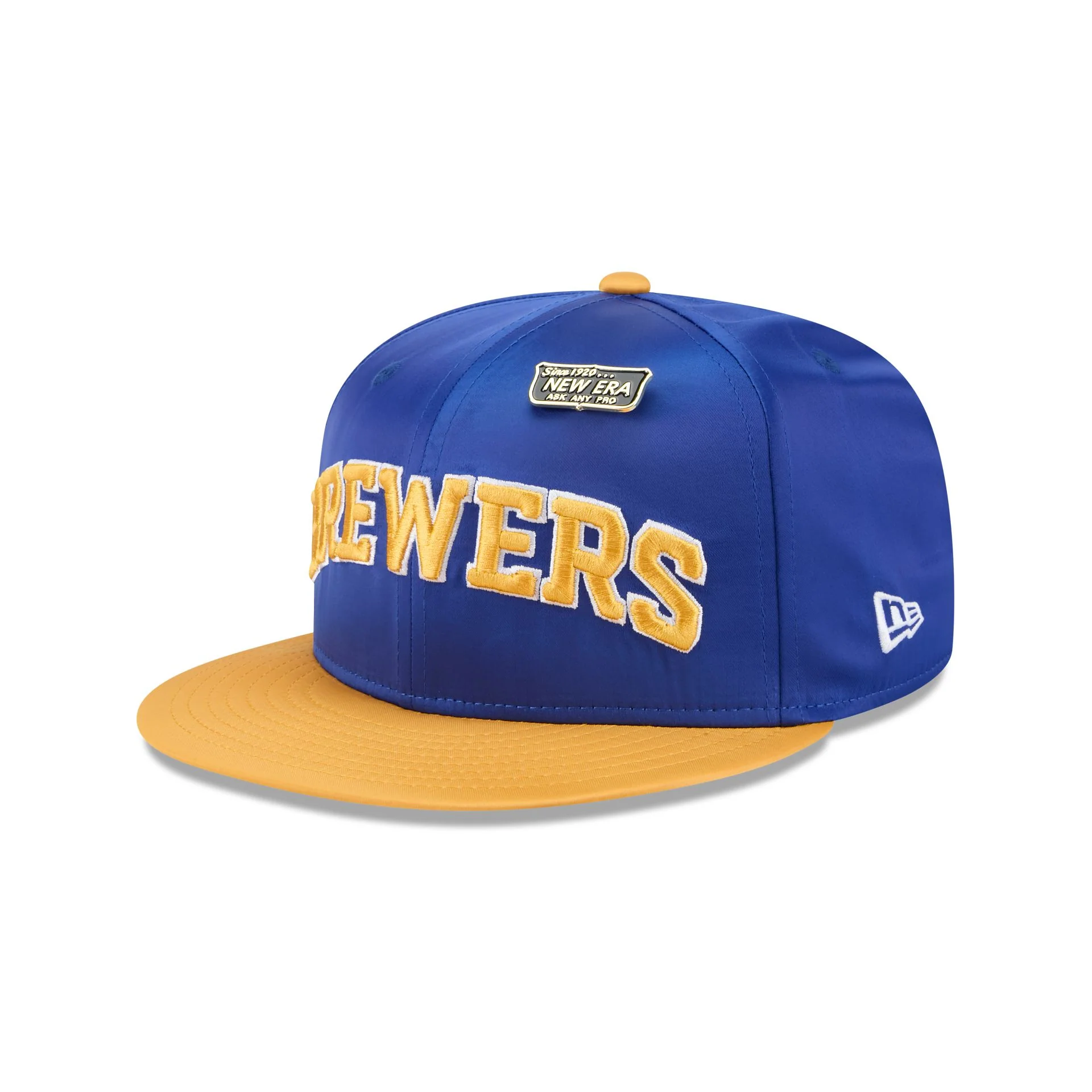 Milwaukee Brewers Spring Satin 59FIFTY Fitted Hat