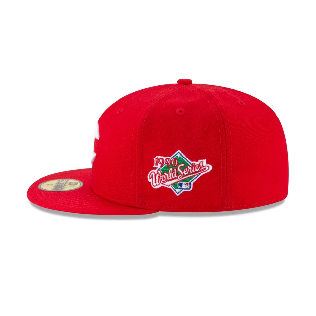 Cincinnati Reds Wool World Series Side Patch 59FIFTY Fitted Hat