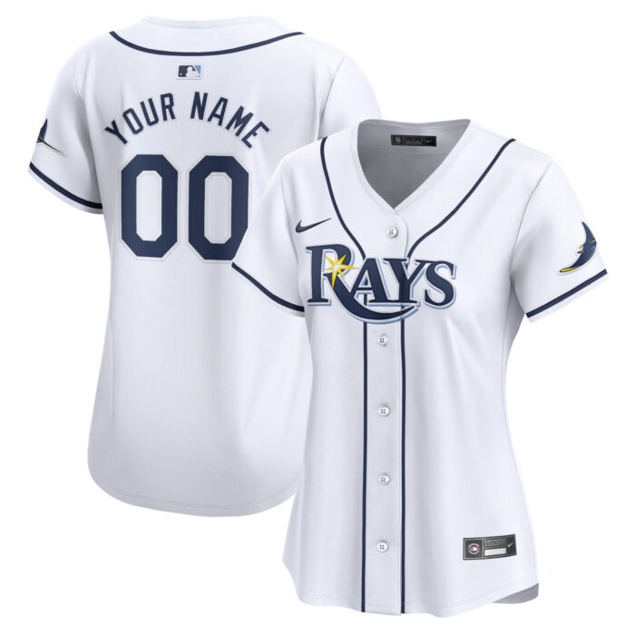 Women’s Tampa Bay Rays Nike White Home Limited Custom Jersey